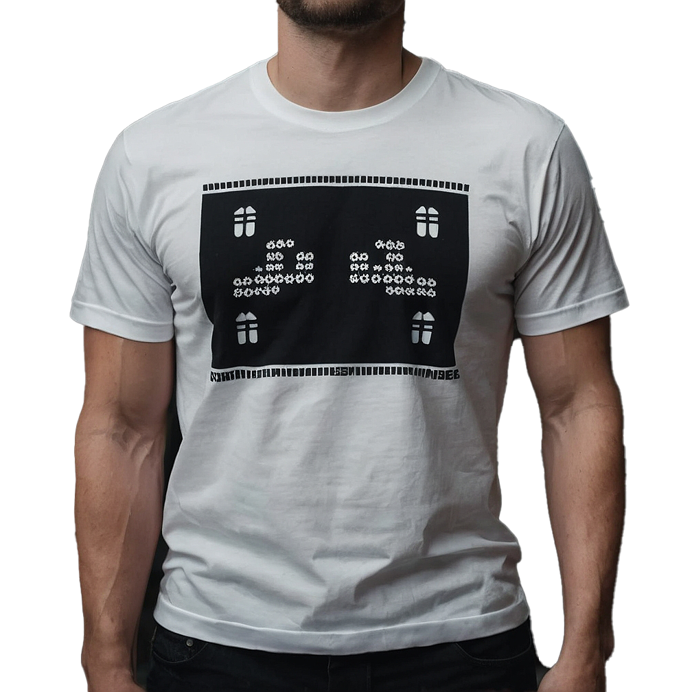 t shirt homme space invaders